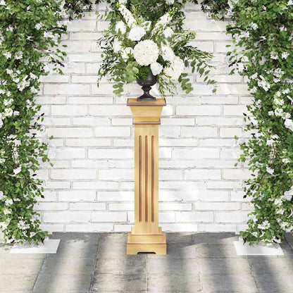 323968 vidaXL Classic Square Pillar Plant Stand Light Wood 17x17x66 cm MDF 3