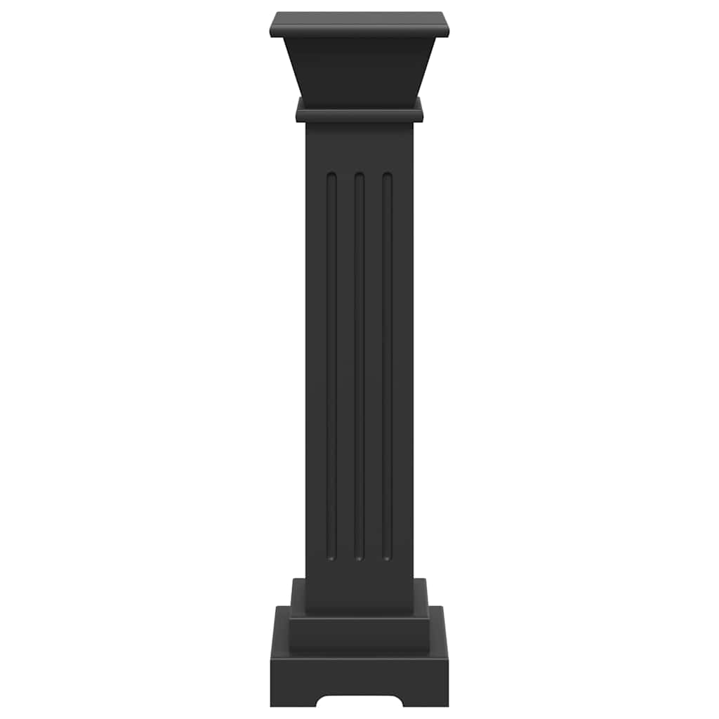 323970 vidaXL Classic Square Pillar Plant Stand Black 17x17x66 cm MDF 4