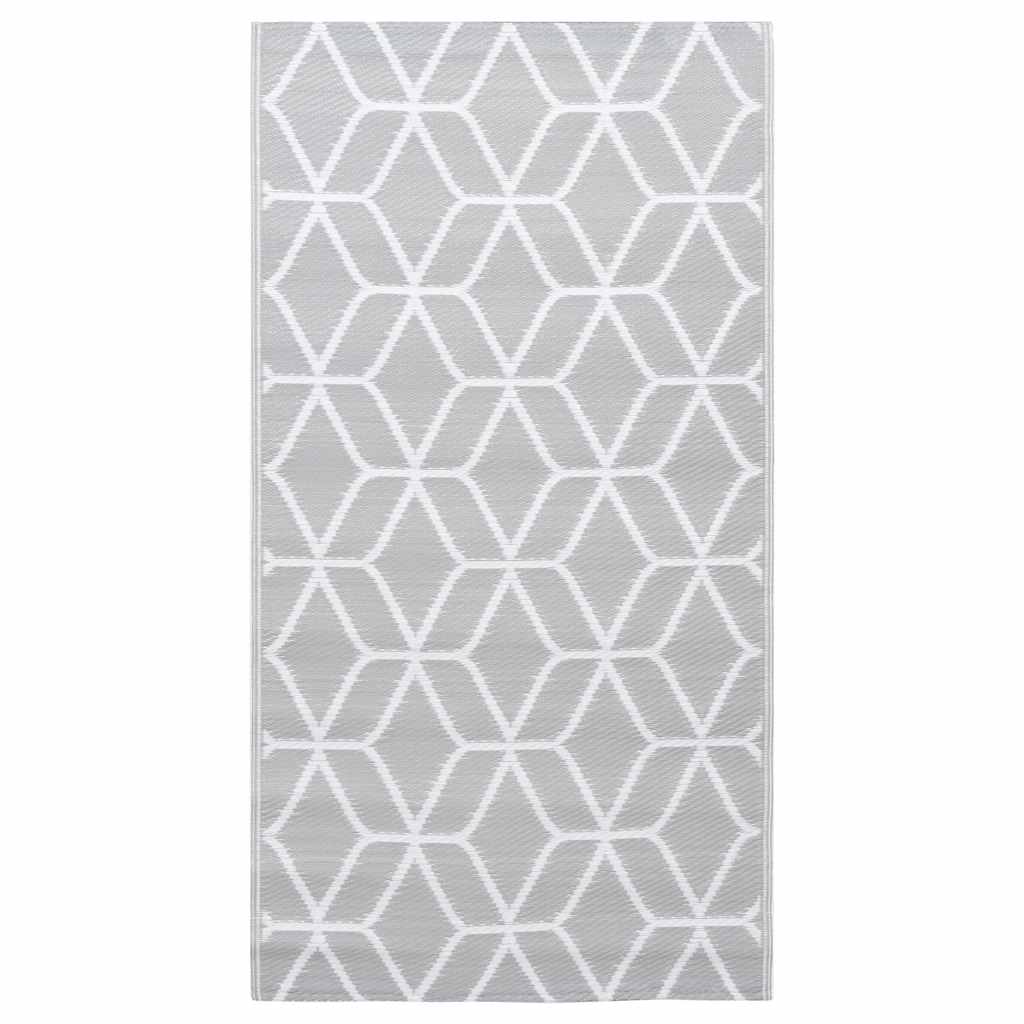 vidaXL Outdoor Carpet | Grey | Polypropylene | 190 cm x 290 cm | Pattern 2