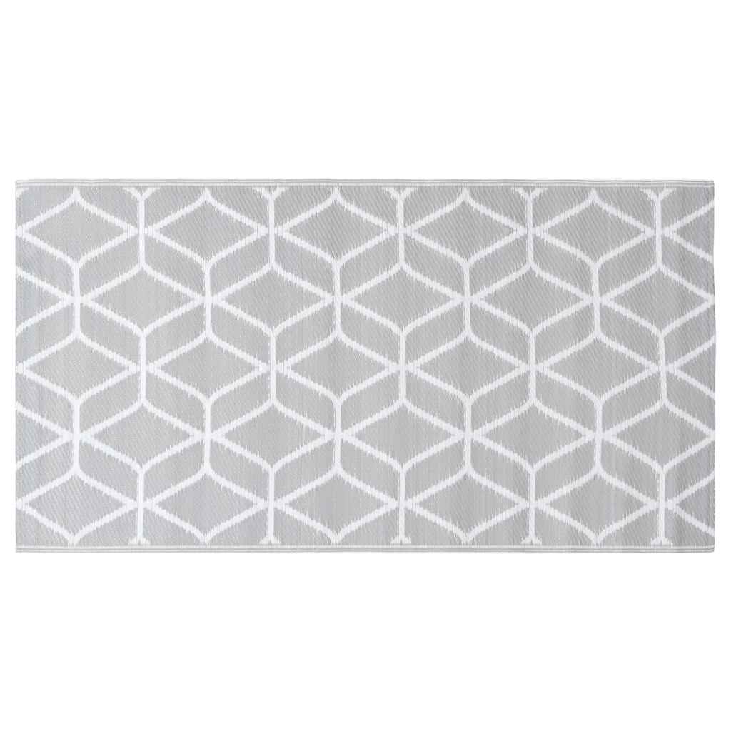vidaXL Outdoor Carpet | Grey | Polypropylene | 190 cm x 290 cm | Pattern 3
