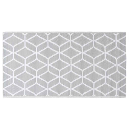vidaXL Outdoor Carpet | Grey | Polypropylene | 190 cm x 290 cm | Pattern 3