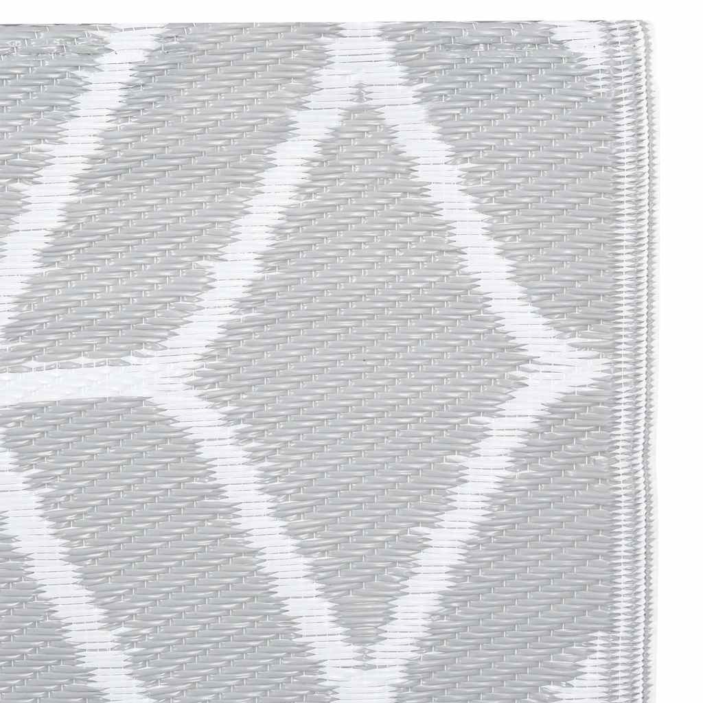 vidaXL Outdoor Carpet | Grey | Polypropylene | 190 cm x 290 cm | Pattern 4