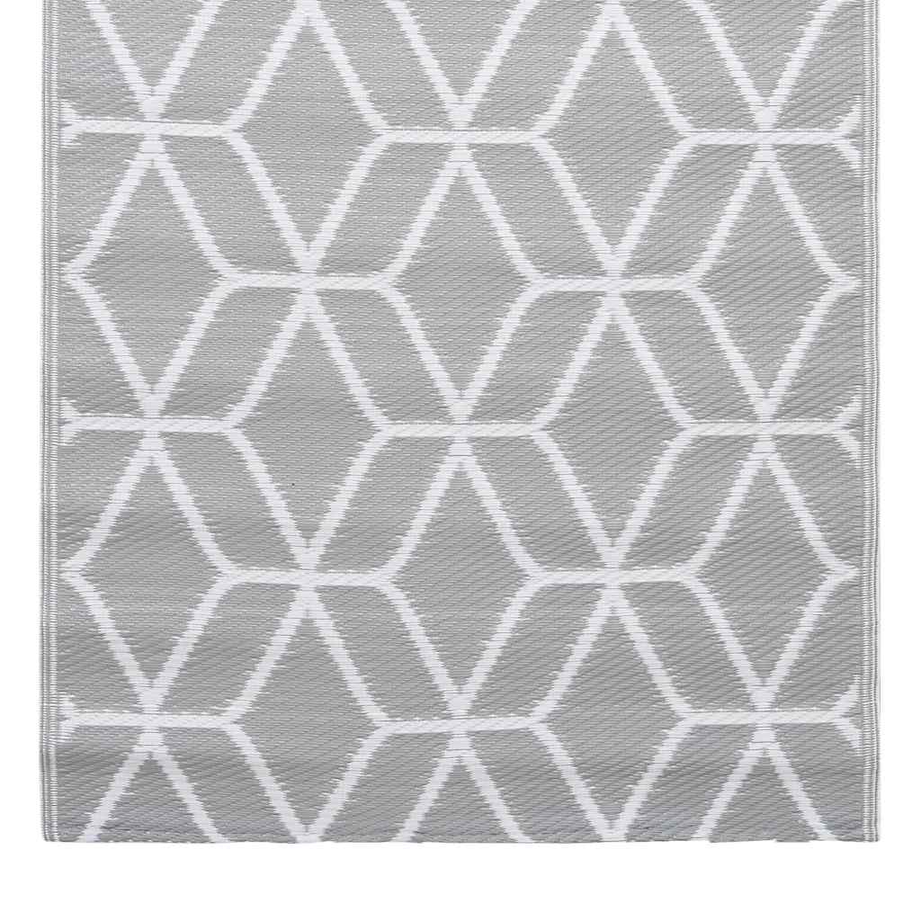 vidaXL Outdoor Carpet | Grey | Polypropylene | 190 cm x 290 cm | Pattern 5