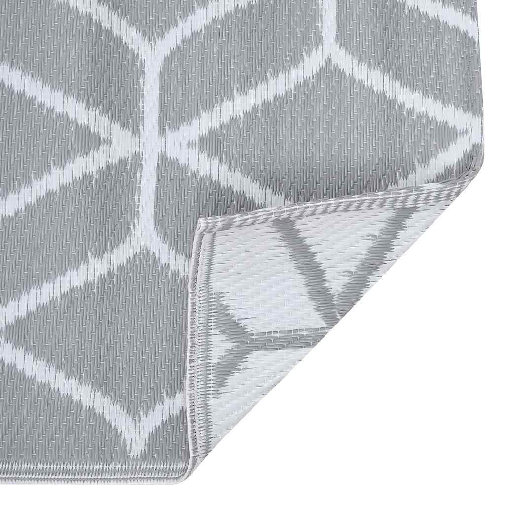 vidaXL Outdoor Carpet | Grey | Polypropylene | 190 cm x 290 cm | Pattern 6
