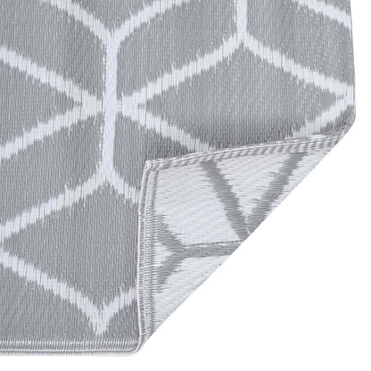 vidaXL Outdoor Carpet | Grey | Polypropylene | 190 cm x 290 cm | Pattern 6