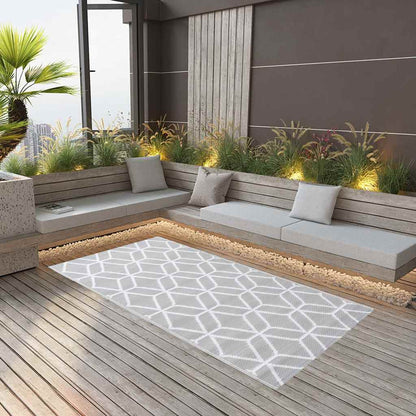 vidaXL Outdoor Carpet | Grey | Polypropylene | 190 cm x 290 cm | Pattern 1