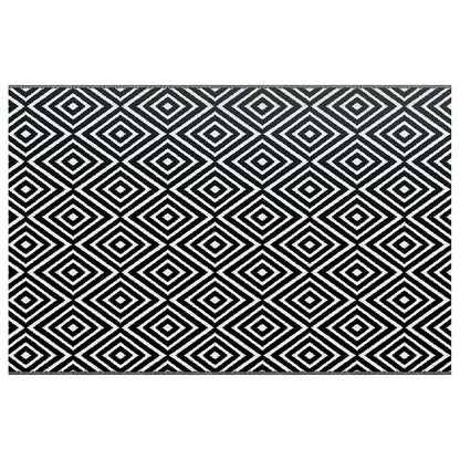 vidaXL Outdoor Carpet | White and Black | Polypropylene | 190 x 290 cm 2