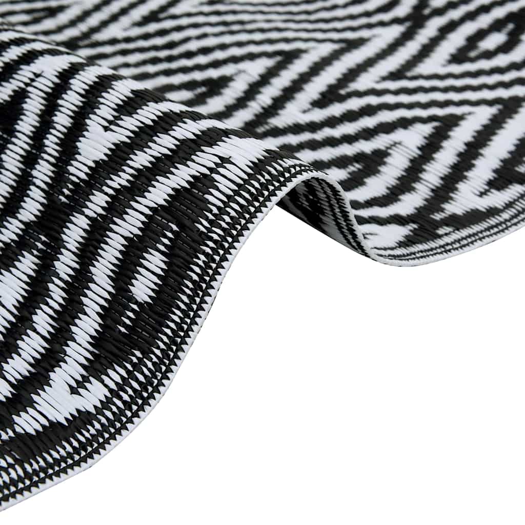 vidaXL Outdoor Carpet | White and Black | Polypropylene | 190 x 290 cm 4