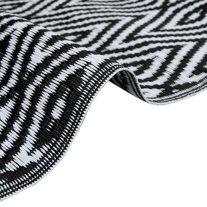 vidaXL Outdoor Carpet | White and Black | Polypropylene | 190 x 290 cm 4