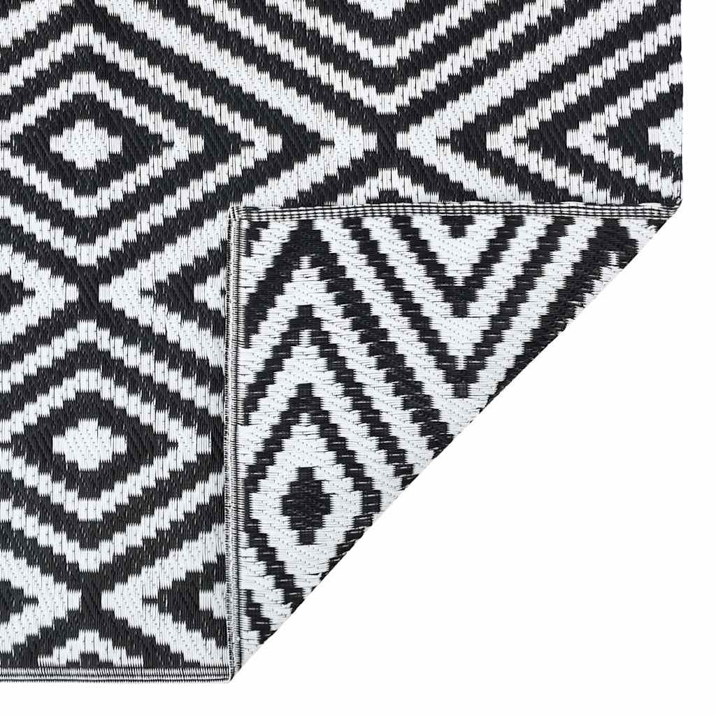 vidaXL Outdoor Carpet | White and Black | Polypropylene | 190 x 290 cm 5