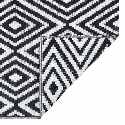vidaXL Outdoor Carpet | White and Black | Polypropylene | 190 x 290 cm 5