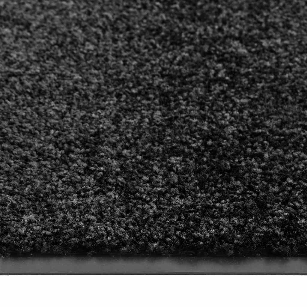 vidaXL Door Mat | Black | Polyamide Surface, PVC Backing | 90x150 cm | Non-slip 4