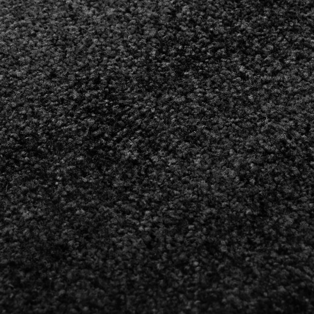 vidaXL Door Mat | Black | Polyamide Surface, PVC Backing | 90x150 cm | Non-slip 5