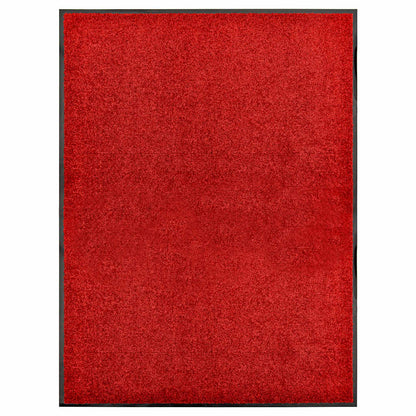 323424 vidaXL Doormat Washable Red 90x120 cm 1