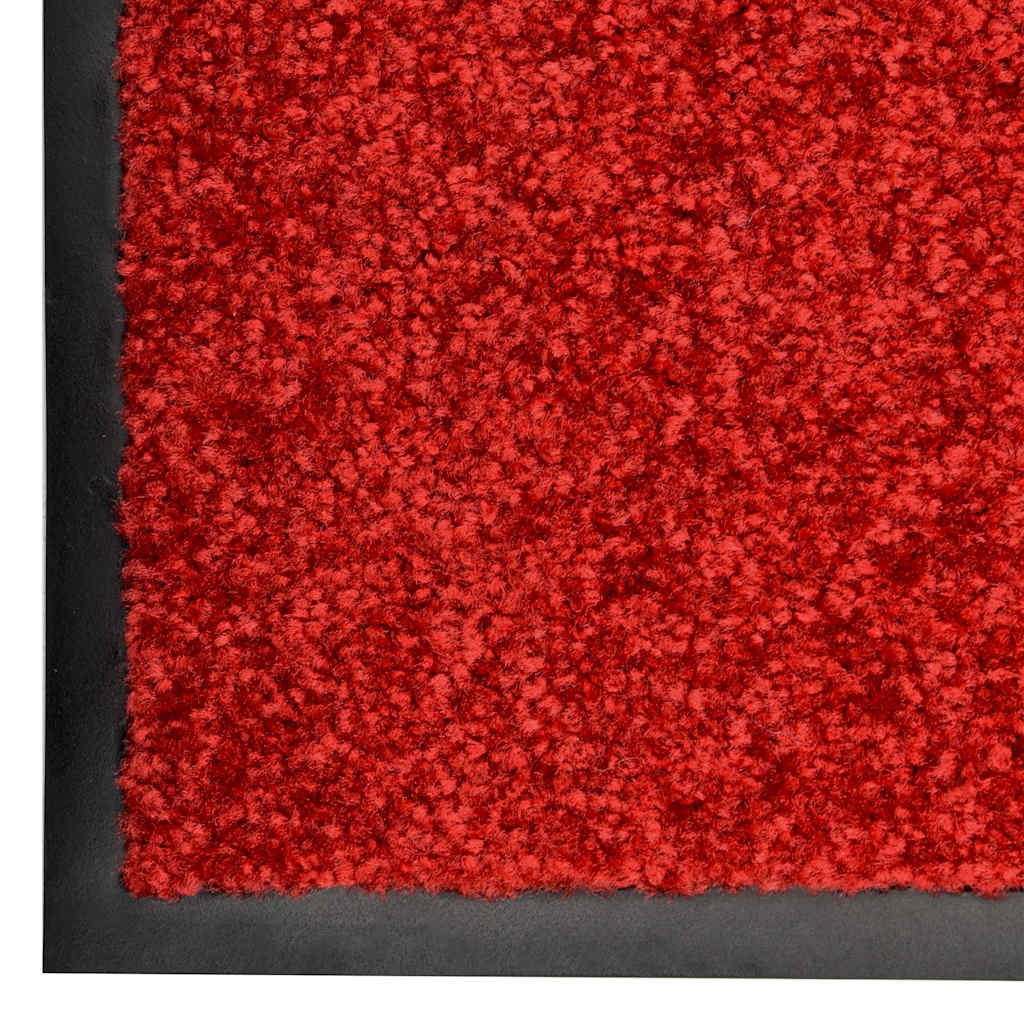 323424 vidaXL Doormat Washable Red 90x120 cm 5