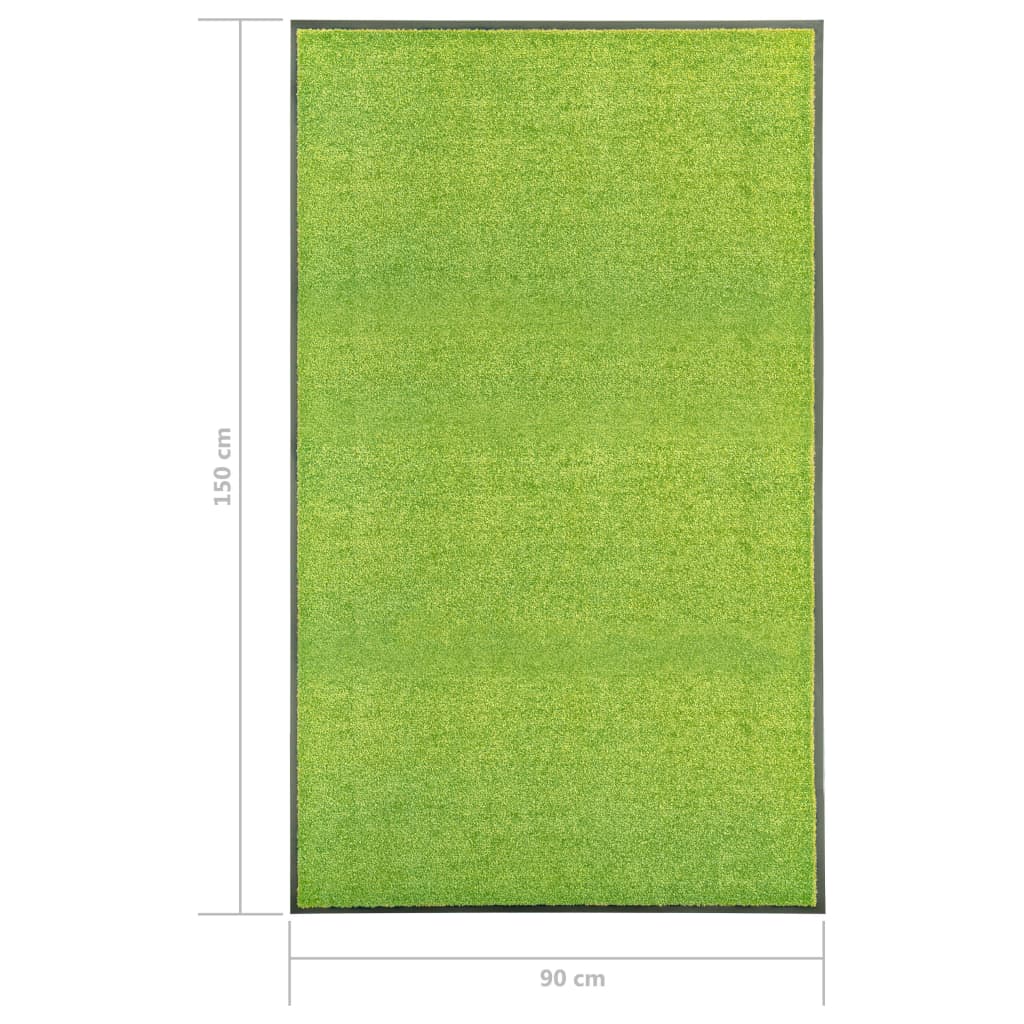 vidaXL Door Mat | Green | Polyamide, PVC | 90 x 150 cm | Non-slip | Door Mat 6
