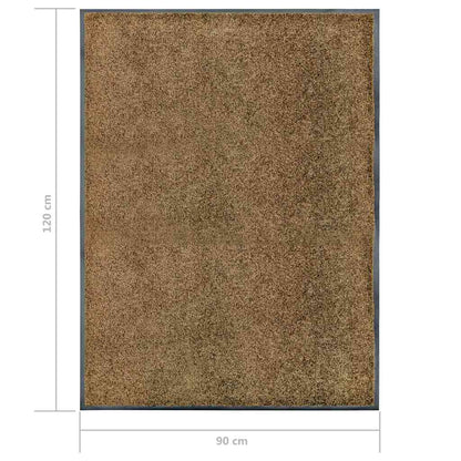 323436 vidaXL Doormat Washable Brown 90x120 cm 6