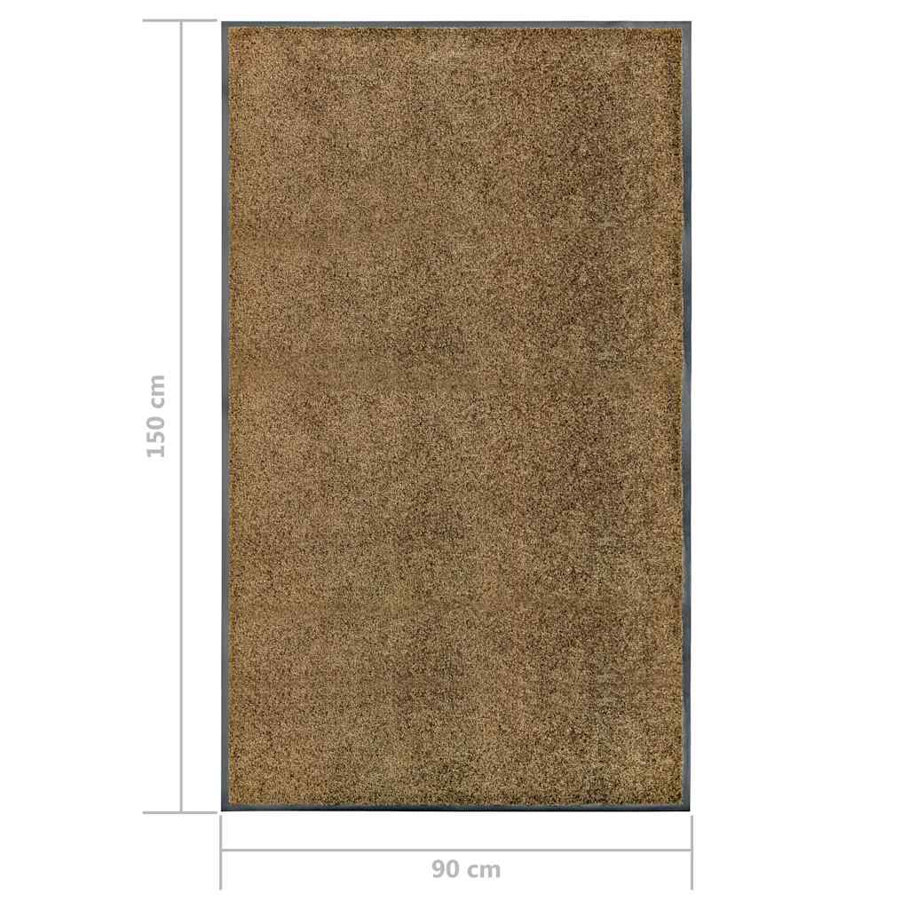 vidaXL Door Mat | Brown | Polyamide, PVC | 90 x 150 cm | Non-slip | Doormat 6