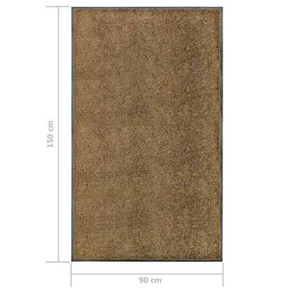 vidaXL Door Mat | Brown | Polyamide, PVC | 90 x 150 cm | Non-slip | Doormat 6