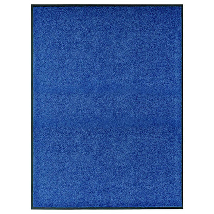 323442 vidaXL Doormat Washable Blue 90x120 cm 1