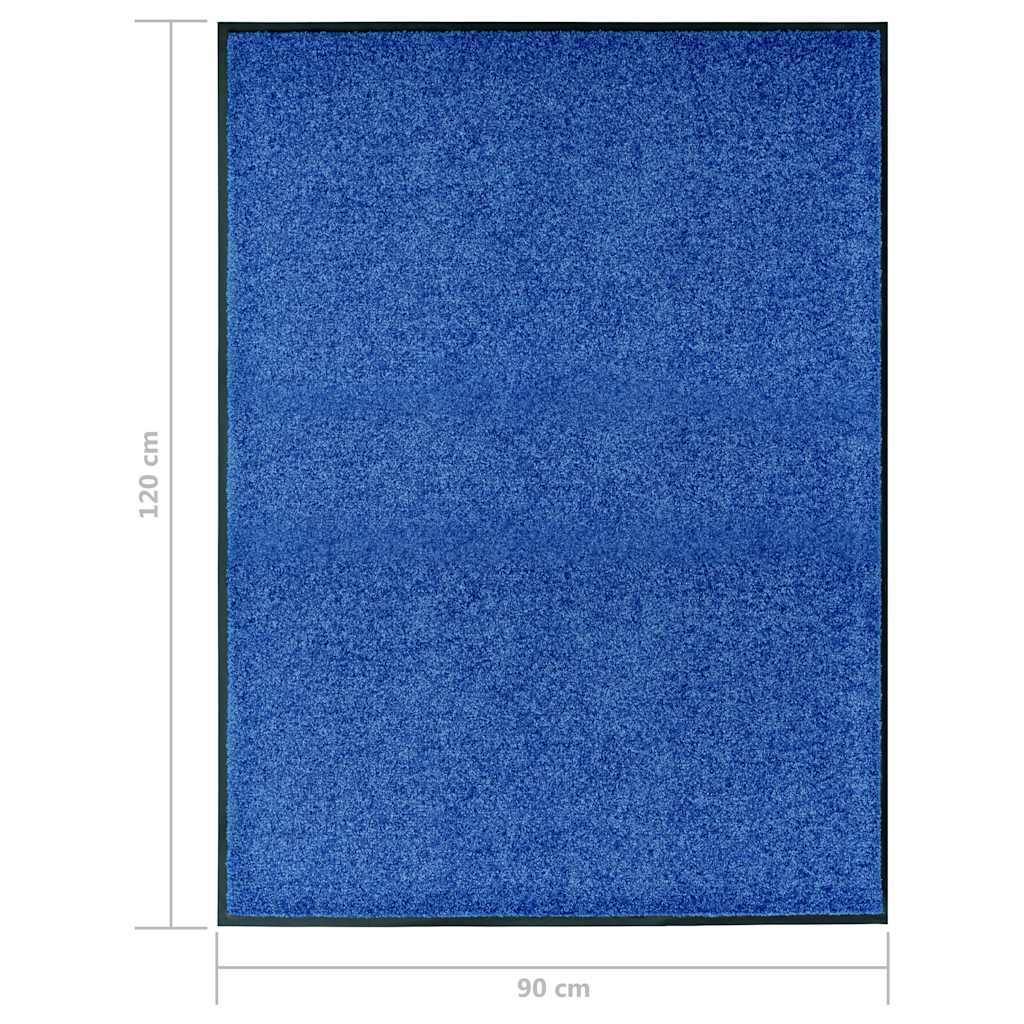 323442 vidaXL Doormat Washable Blue 90x120 cm 6