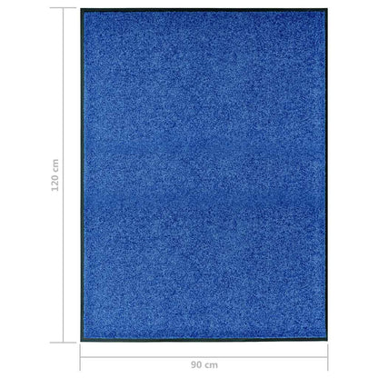 323442 vidaXL Doormat Washable Blue 90x120 cm 6