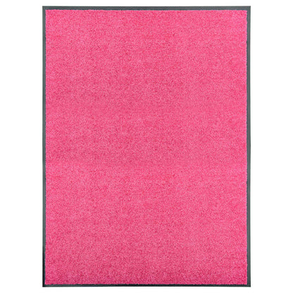 vidaXL Doormat Washable Pink 90x120 cm 1