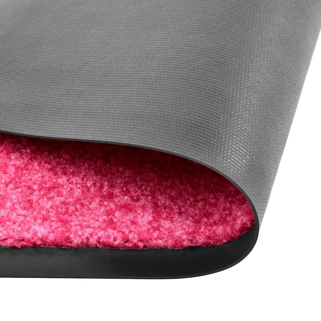 vidaXL Doormat Washable Pink 90x120 cm 2