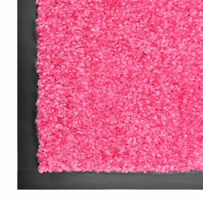 vidaXL Doormat Washable Pink 90x120 cm 3