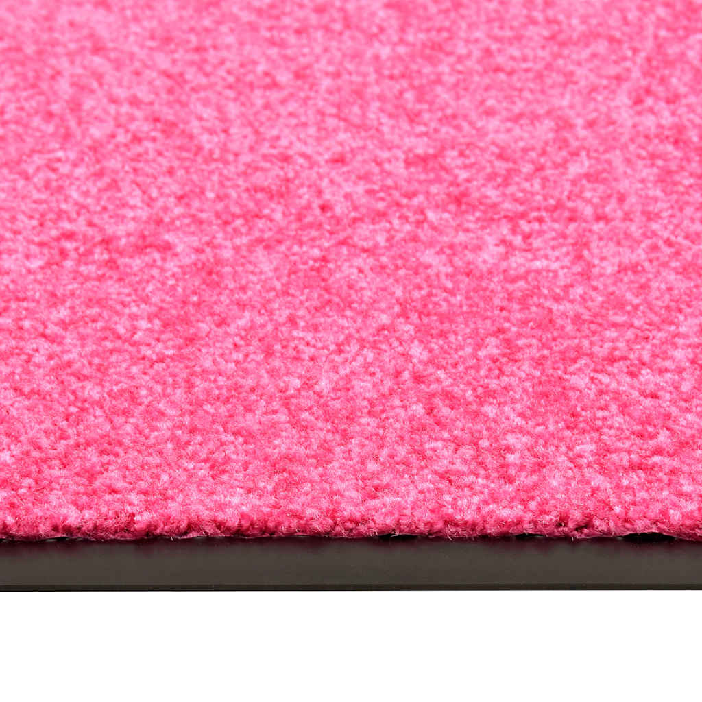 vidaXL Doormat Washable Pink 90x120 cm 5