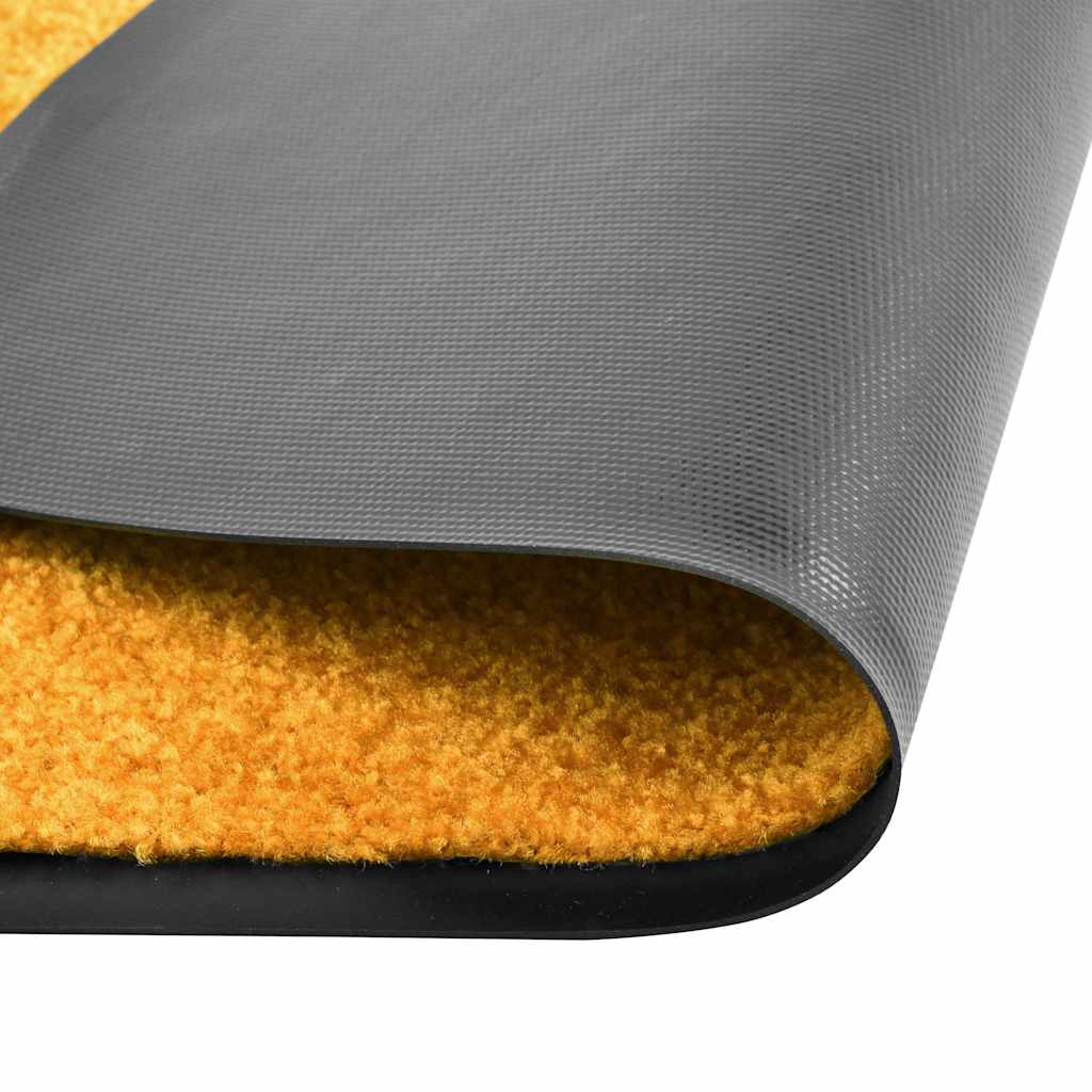 vidaXL Doormat Washable Orange 90x150 cm 2