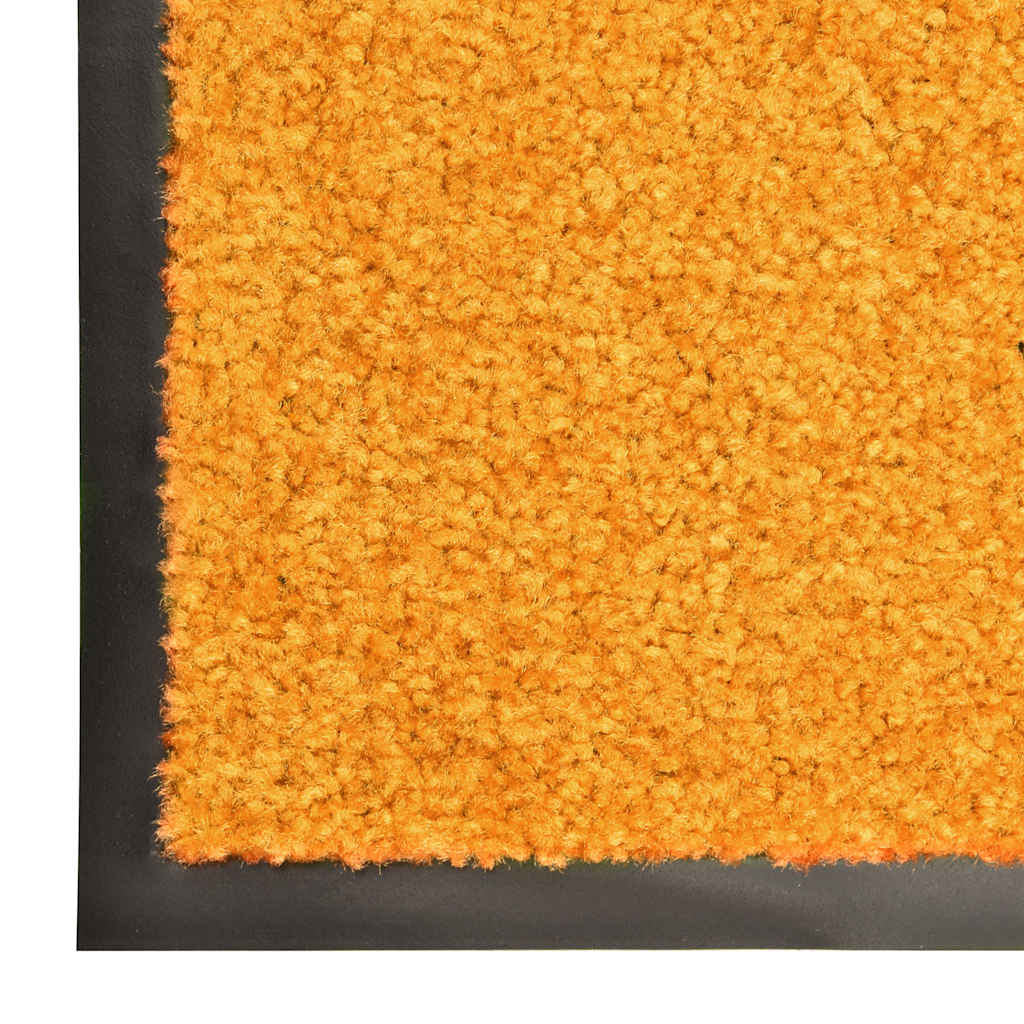 vidaXL Doormat Washable Orange 90x150 cm 5