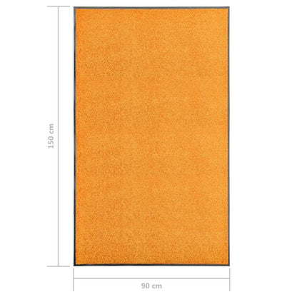 vidaXL Doormat Washable Orange 90x150 cm 6