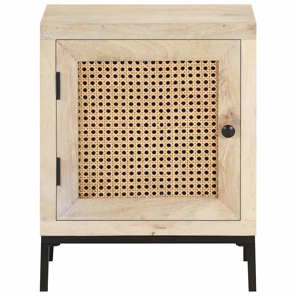 vidaXL Bedside Cabinet | Bleached Mango Wood | Solid Mango Wood | 40x30x50 cm 2