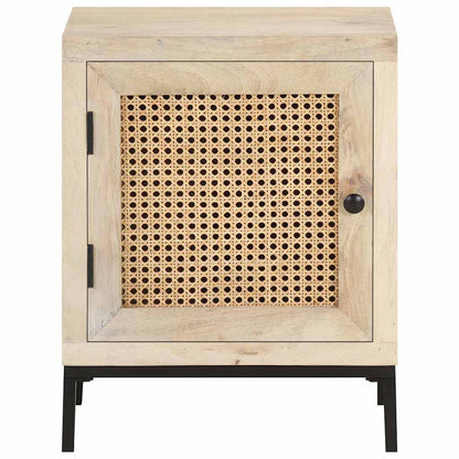 vidaXL Bedside Cabinet | Bleached Mango Wood | Solid Mango Wood | 40x30x50 cm 2