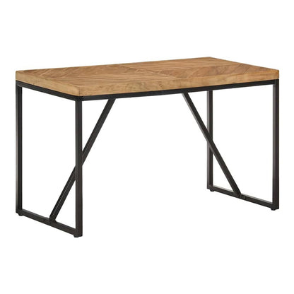 Dining Table Solid Acacia and Mango Wood Black 120 cm 60 cm