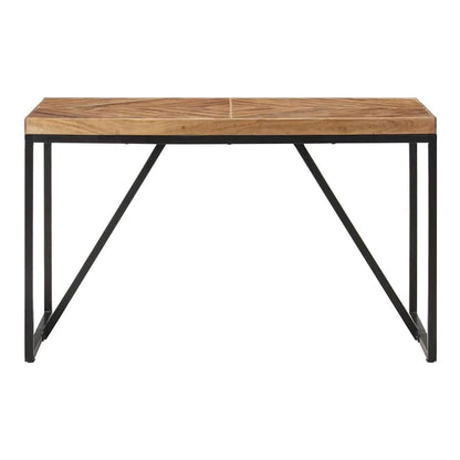 Dining Table Solid Acacia and Mango Wood Black 120 cm 60 cm