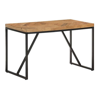 Dining Table Solid Acacia and Mango Wood Black 120 cm 60 cm