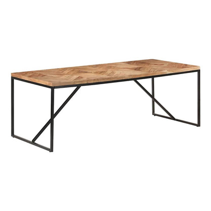 Dining Table Solid Acacia and Mango Wood Black 200 cm 90 cm