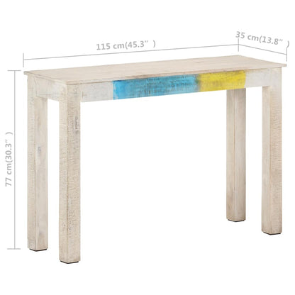 vidaXL Console Table | White | Mango wood | Strong | Console Table | Rectangular 5
