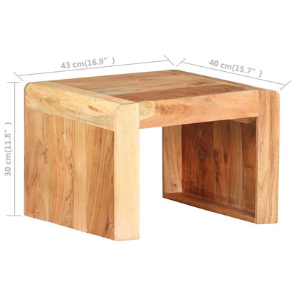 vidaXL Side Table | Natural Wood | Solid Acacia wood | Small | Durable 6
