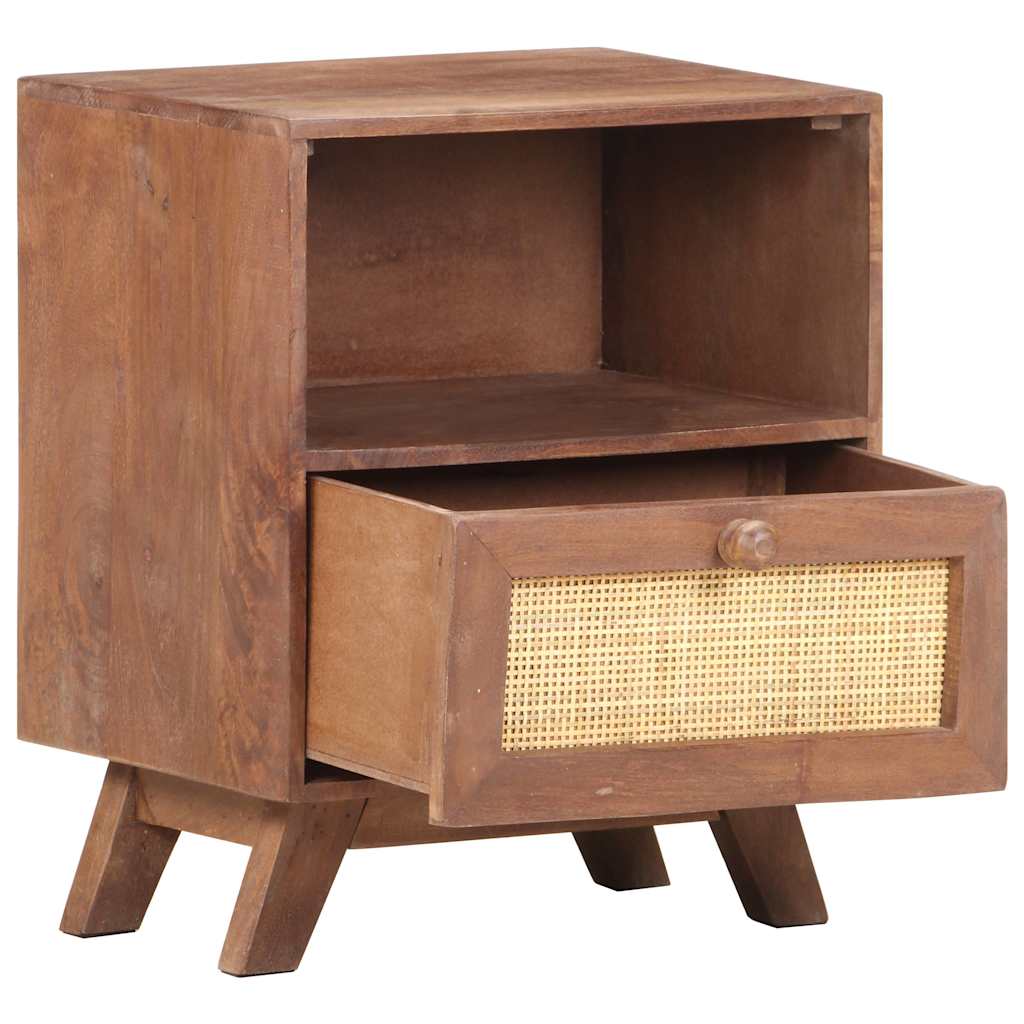 vidaXL Bedside Cabinet 40x30x50 cm Solid Mango Wood 4