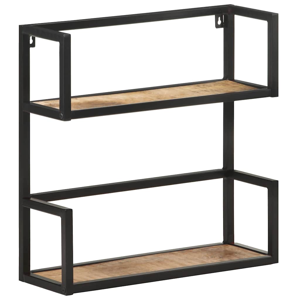 vidaXL Wall Shelf 60x20x60 cm Rough Mango Wood 1