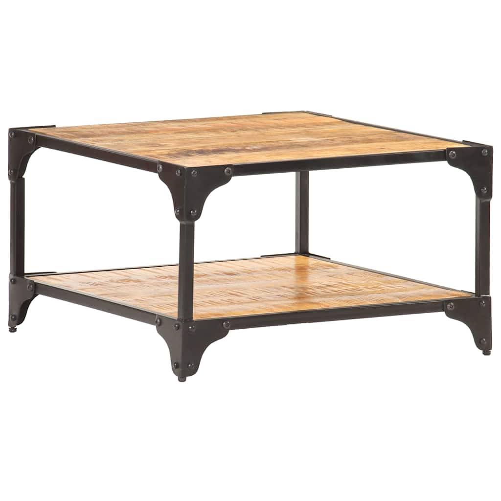 vidaXL Coffee Table | Rough natural wood grain | Solid mango wood and iron 1