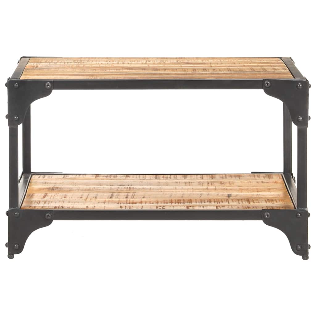 vidaXL Coffee Table | Rough natural wood grain | Solid mango wood and iron 2