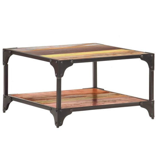 321795 vidaXL Coffee Table 60x60x35 cm Solid Reclaimed Wood 1