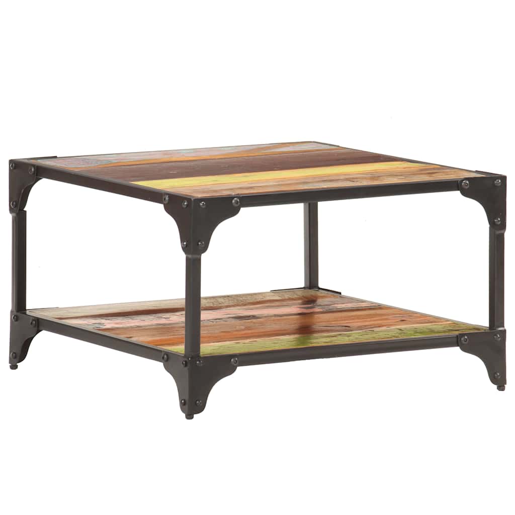 Coffee Table Height 35 cm 60 cm 60 cm Solid reclaimed wood