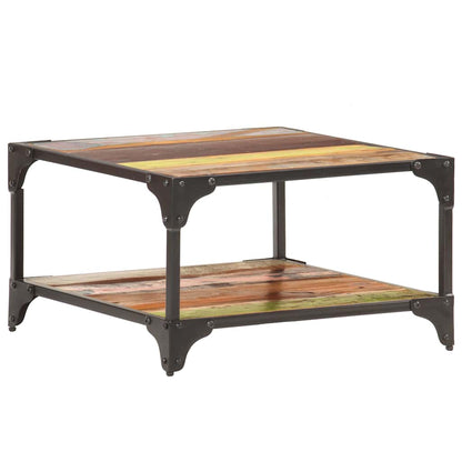 Coffee Table Height 35 cm 60 cm 60 cm Solid reclaimed wood