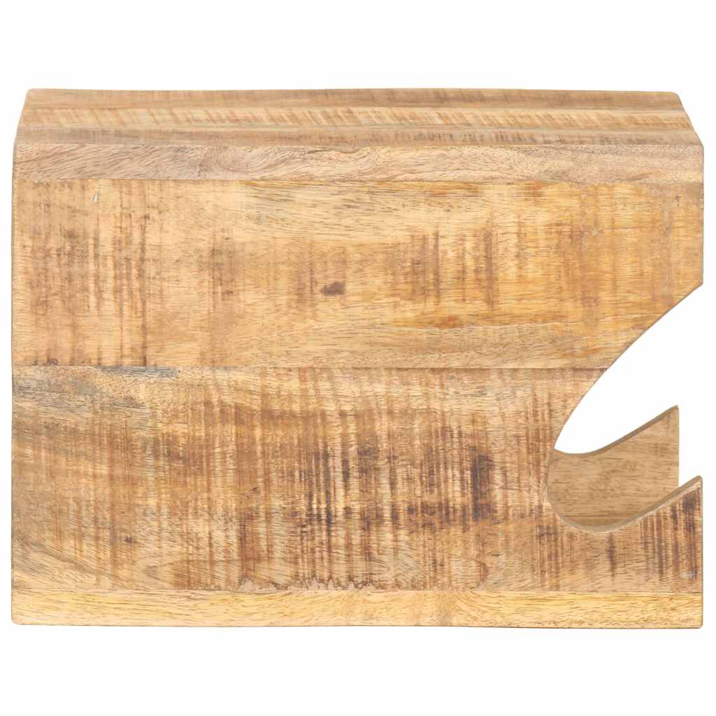 vidaXL Wall Mounted Bicycle Rack 35x25x25 cm Solid Rough Mango Wood 3