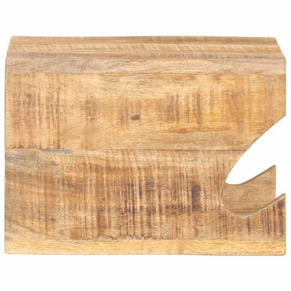 vidaXL Wall Mounted Bicycle Rack 35x25x25 cm Solid Rough Mango Wood 3